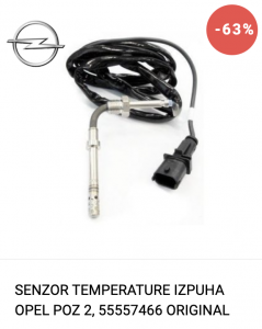 Senzor temperature izpuha